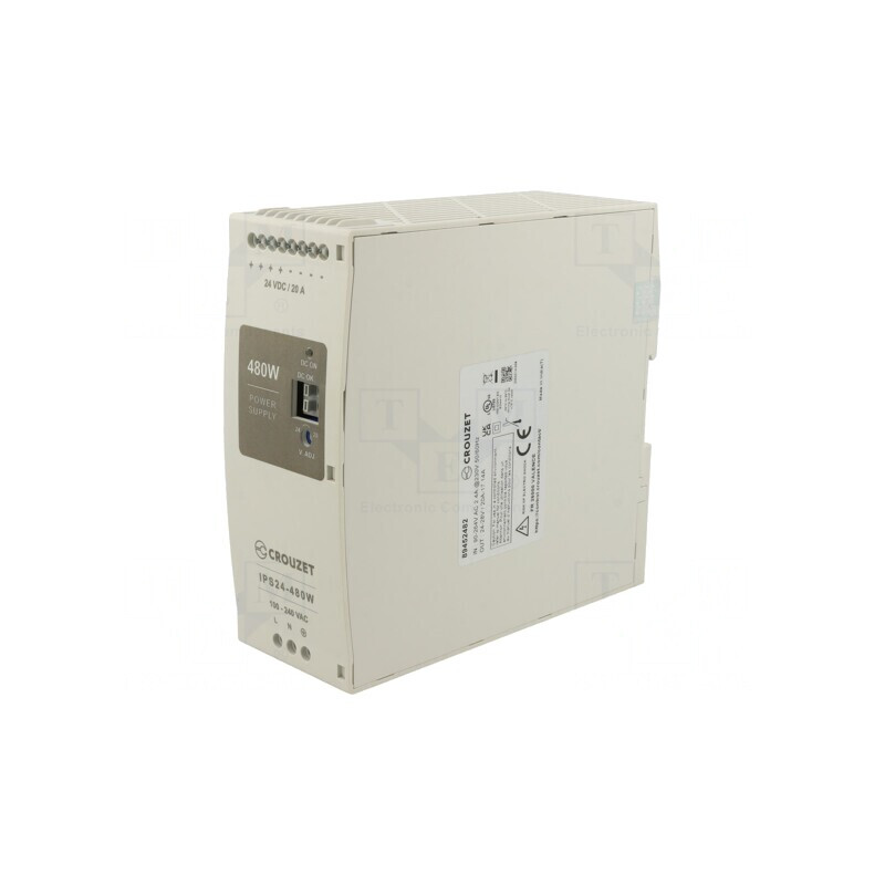 Alimentator pentru șină DIN 480W 24VDC 20A | Electronic-mag.ro | Componente Electronice
