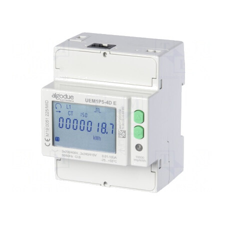 Contor Digital 3-Fazat cu Ecran LCD pentru Șină DIN | Electronic-mag.ro | Componente Electronice
