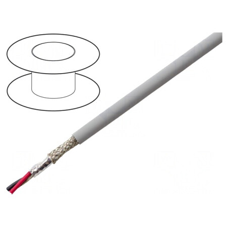 Cablu EcoCable Mini 2x20AWG MPPE Gri Închis 30,5m | Electronic-mag.ro | Componente Electronice