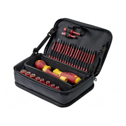 Set Şurubelniţe Izolate 1kVAC cu Geantă ElectricVario - 31 Bucăţi | Electronic-mag.ro | Componente Electronice