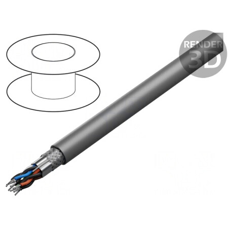 Cablu Flexibil 5x2x26AWG PVC Gri 30,5m 300V | Electronic-mag.ro | Componente Electronice