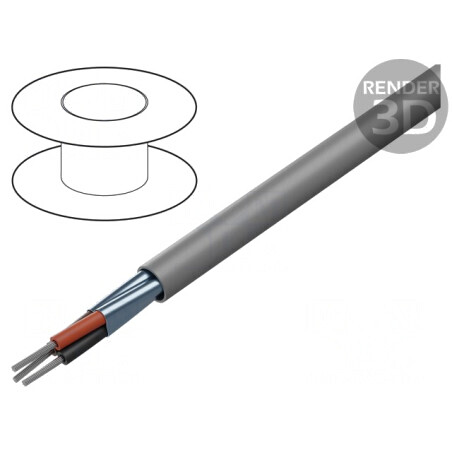 Cablu EcoCable Mini 3x20AWG Gri Închis 78143 | Electronic-mag.ro | Componente Electronice