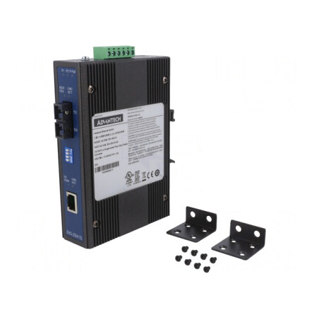 Media Convertor Ethernet/Fibră Optică Monomod 12-48VDC IP30 | Electronic-mag.ro | Componente Electronice