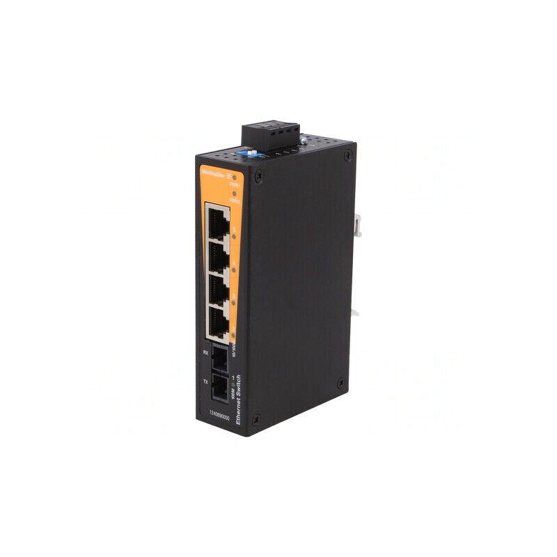 Switch Ethernet neadministrabil 5 porturi 9,6-60VDC | Electronic-mag.ro | Componente Electronice