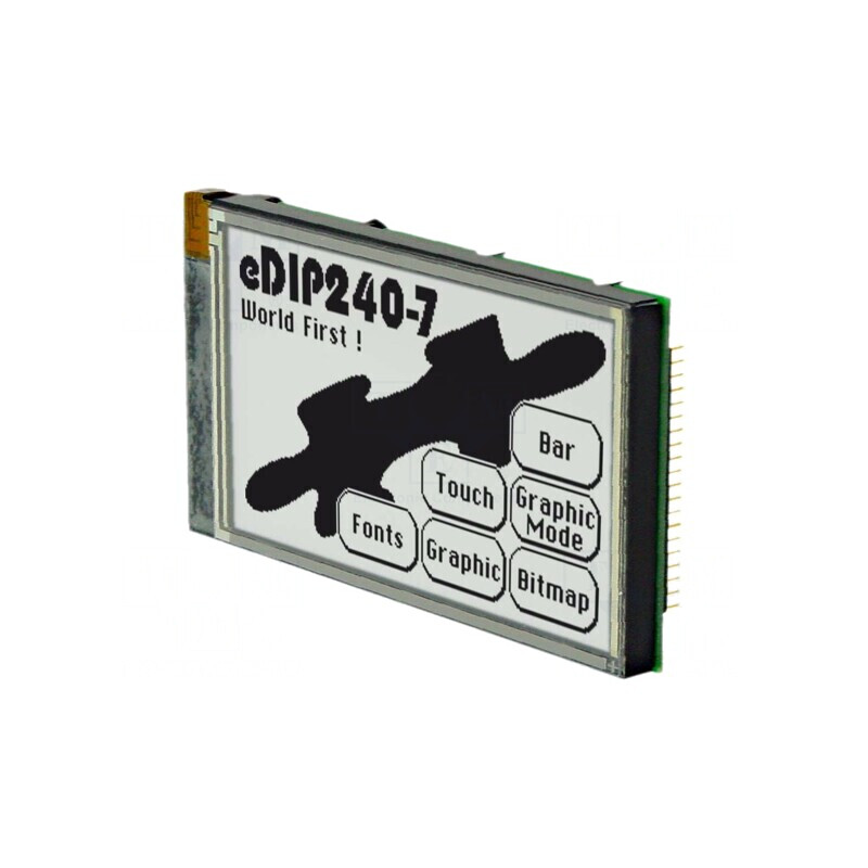 LCD Grafic 240x128 FSTN 113x70mm Negru | Electronic-mag.ro | Componente Electronice