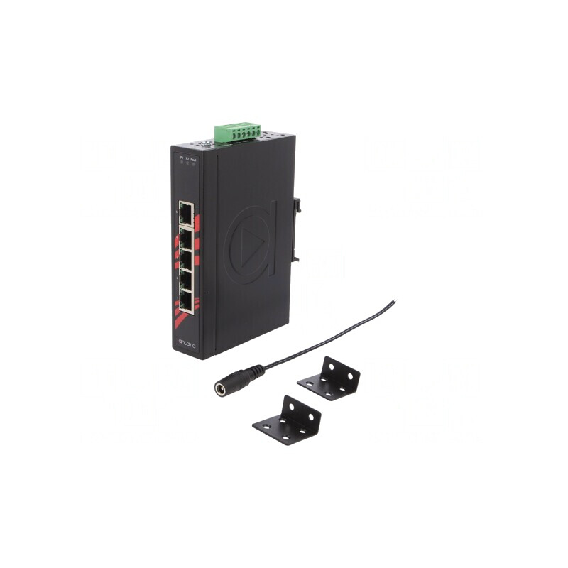 Switch Ethernet 5 Porturi Neadministrabil 12-48VDC | Electronic-mag.ro | Componente Electronice