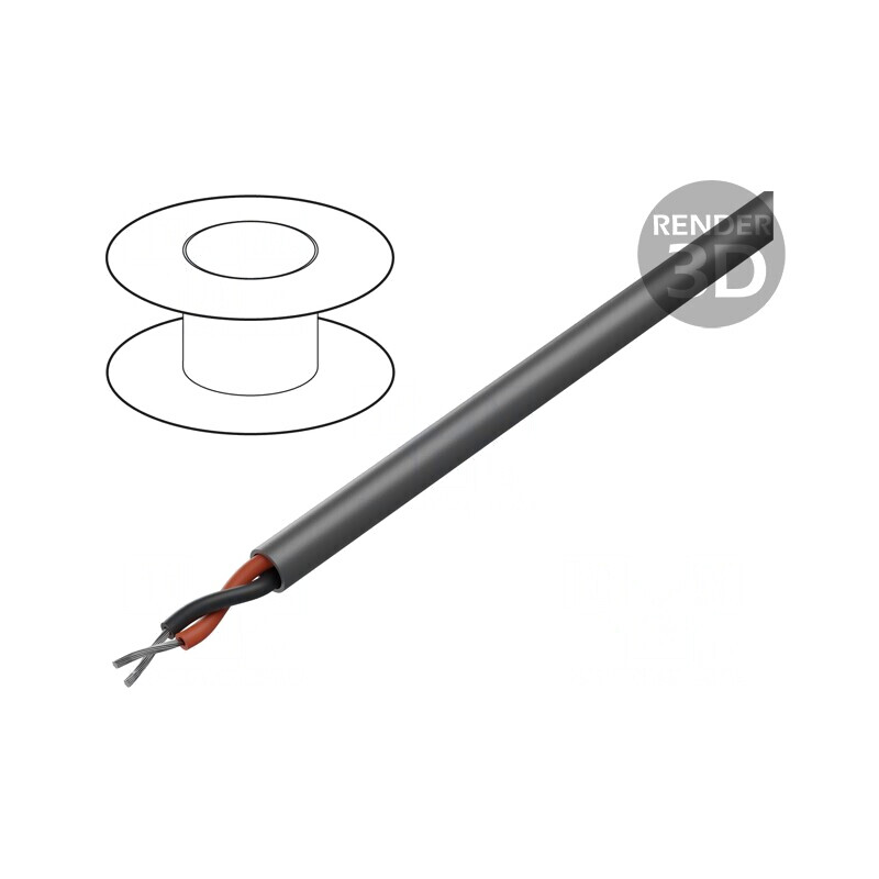 Cablu EcoFlex 2x22AWG neecranat 600V 30,5m | Electronic-mag.ro | Componente Electronice