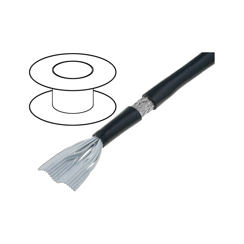 Cablu Bandă Rotund 1.27mm Cu 24x28AWG PVC 30.5m | Electronic-mag.ro | Componente Electronice