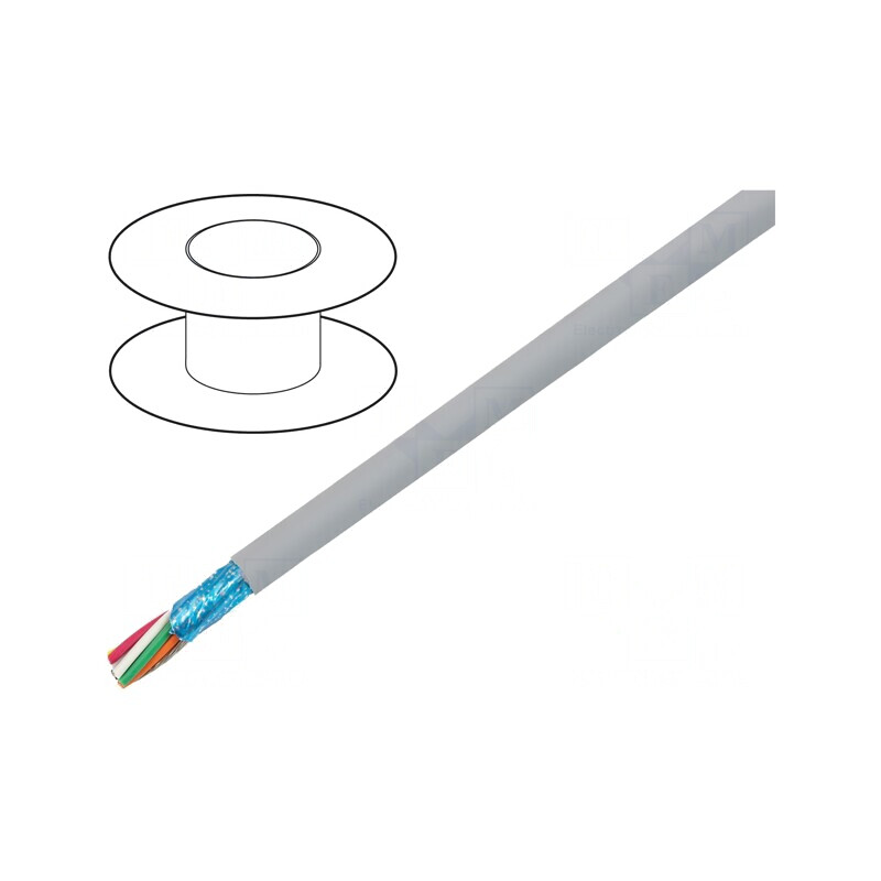 Cablu EcoCable Mini 6x26AWG gri închis | Electronic-mag.ro | Componente Electronice