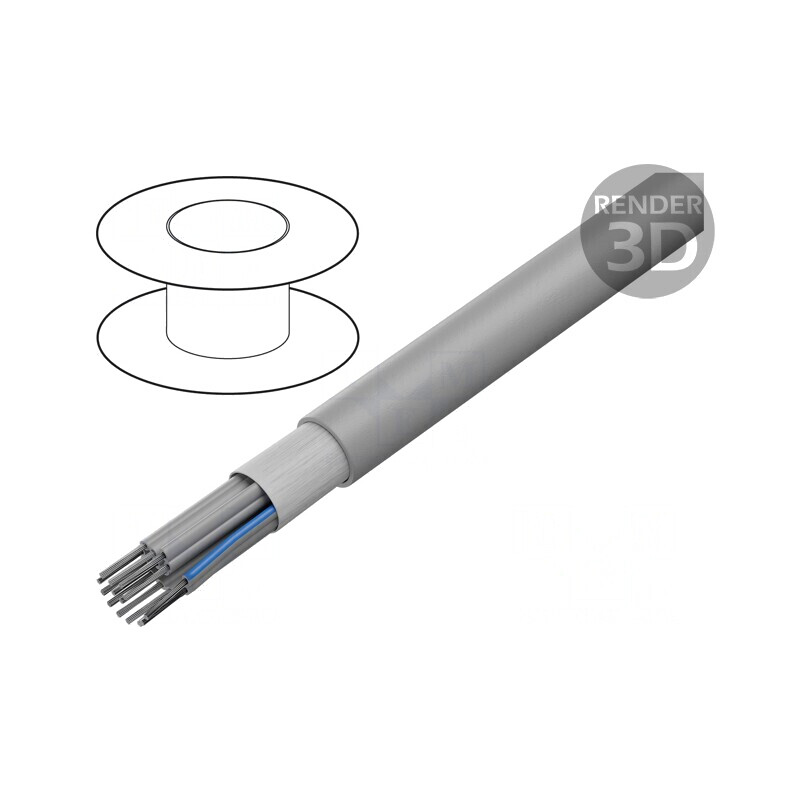 Cablu Bandă Rotund 1,27mm Cu 14x28AWG PVC Gri | Electronic-mag.ro | Componente Electronice