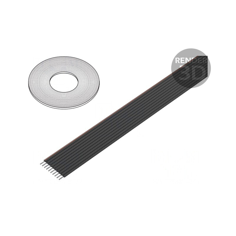 Cablu Bandă Neecranat PVC 1,27mm 10x28AWG 100FT | Electronic-mag.ro | Componente Electronice