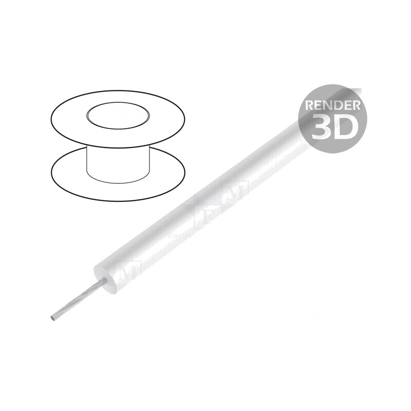 Cablu HookUp Wire silicon alb 30,5m 20kV | Electronic-mag.ro | Componente Electronice