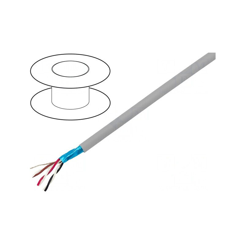 Cablu EcoCable Mini 3x2x28AWG Gri Închis | Electronic-mag.ro | Componente Electronice