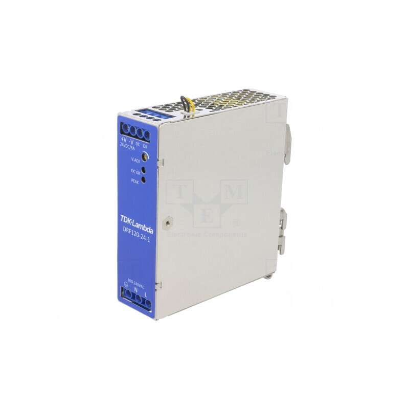 Alimentator Pulsatoriu 120W 24VDC 5A pentru Șină DIN | Electronic-mag.ro | Componente Electronice
