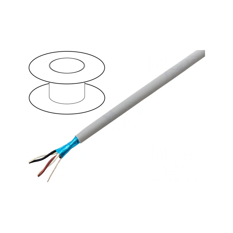 Cablu EcoCable Mini 2x2x24AWG Gri Închis Folie Al-PET | Electronic-mag.ro | Componente Electronice