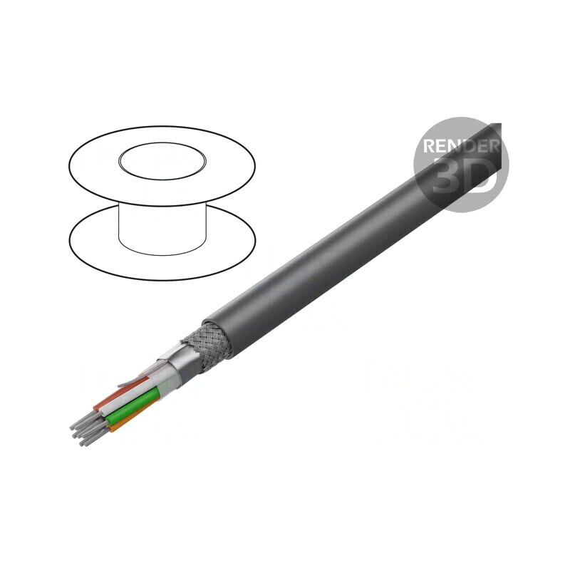 Cablu Xtra Guard Flex 7x26AWG PVC 30,5m Gri Închis 300V | Electronic-mag.ro | Componente Electronice