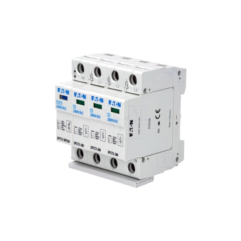 Limitator de Supratensiuni Tip 2 40kA 280VAC 3 Poli IP40 | Electronic-mag.ro | Componente Electronice