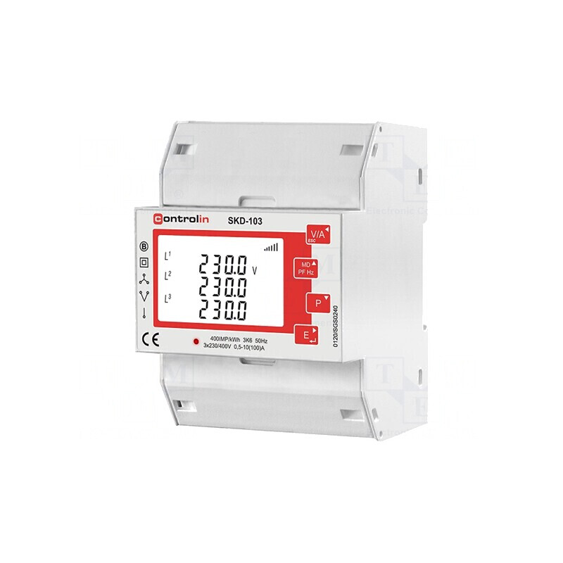 Contor Digital 3-Fazat pentru Şină DIN cu Display LCD | Electronic-mag.ro | Componente Electronice
