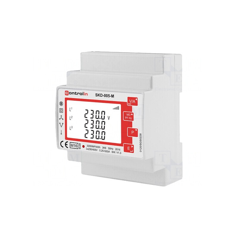 Contor Digital 3-Fazat pentru Șină DIN cu LCD | Electronic-mag.ro | Componente Electronice