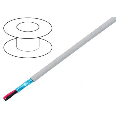Cablu EcoCable Mini 2x22AWG Gri Închis | Electronic-mag.ro | Componente Electronice