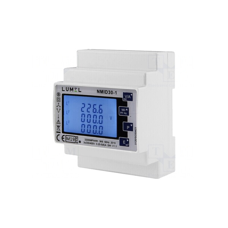 Contor Digital 3-Fazat LCD pentru Șină DIN | Electronic-mag.ro | Componente Electronice