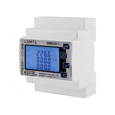 Contor Digital 3-Fazat LCD pentru Șină DIN | Electronic-mag.ro | Componente Electronice