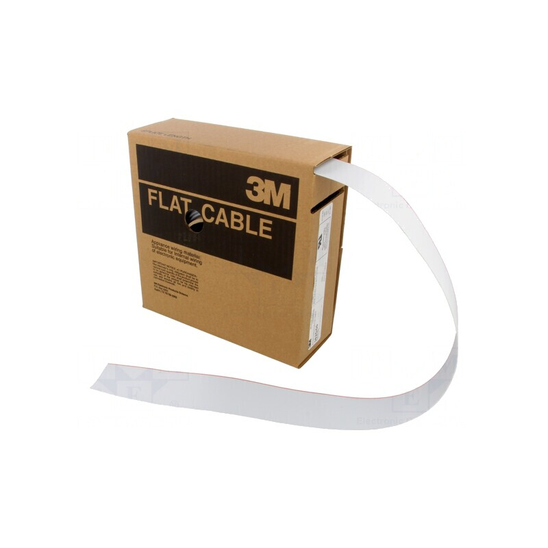 Cablu bandă neecranat PVC gri 1mm 50x28AWG 100FT | Electronic-mag.ro | Componente Electronice