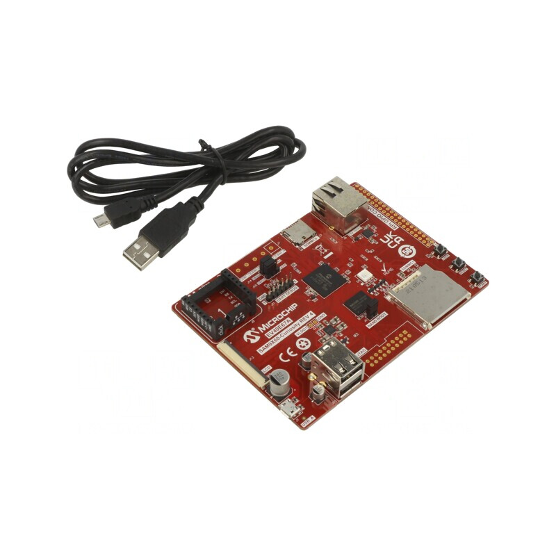 Kit Dezvoltare Microchip SAM9X60 cu Programator/Debugger Integrat | Electronic-mag.ro | Componente Electronice