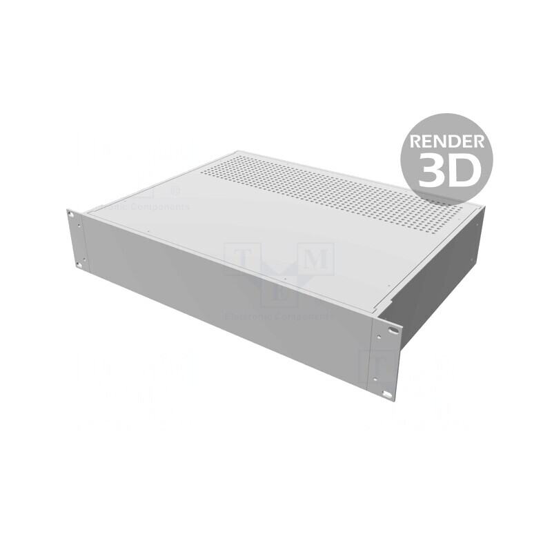 Carcasă standard 19 2U aluminiu 330mm x 422mm | Electronic-mag.ro | Componente Electronice