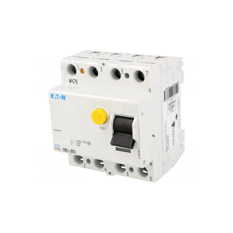 Întrerupător diferenţial 100A 30mA 4 Poli 400VAC | Electronic-mag.ro | Componente Electronice