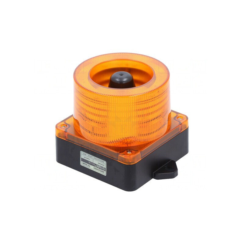 Semnalizator Luminos și Acustic LED Ambră 10-30VDC IP66 | Electronic-mag.ro | Componente Electronice