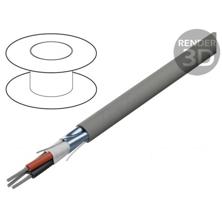 Cablu EcoCable Mini 3x26AWG Al-PET MPPE Gri Întunecat | Electronic-mag.ro | Componente Electronice