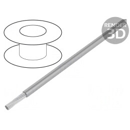 Cablu HookUp Wire litat Cu PTFE Gri 30AWG 600V 305m | Electronic-mag.ro | Componente Electronice