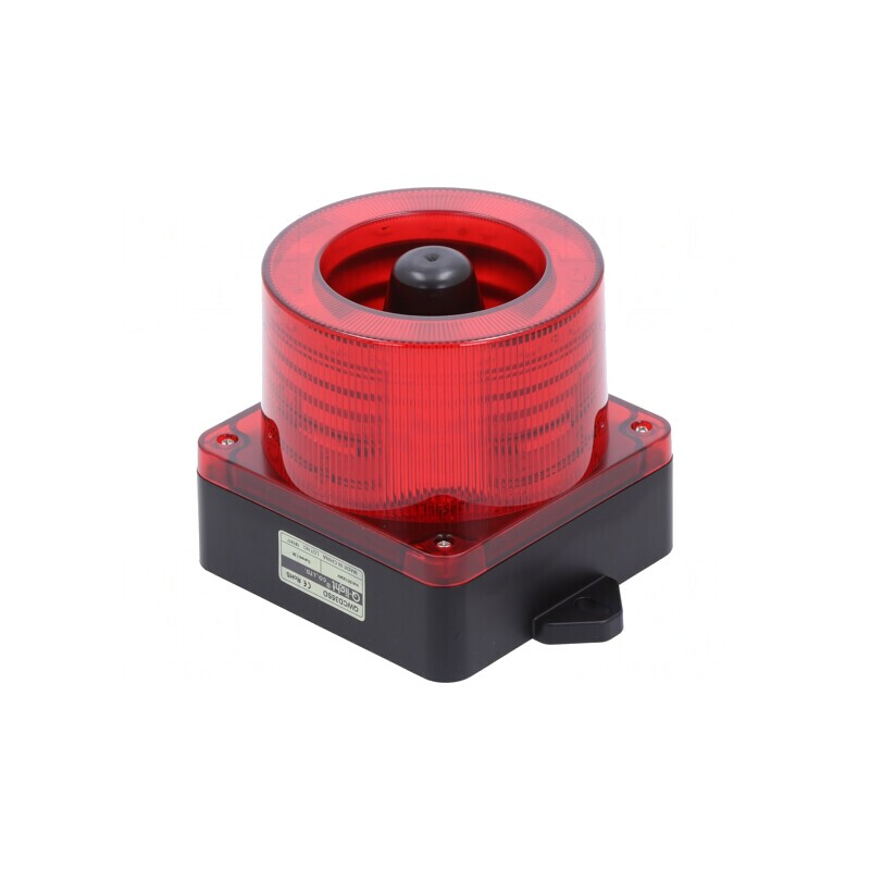 Semnalizator LED Roșu Luminos și Acustic 10-30V IP66 | Electronic-mag.ro | Componente Electronice