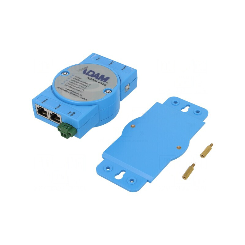 Switch Ethernet neadministrabil 5 porturi 10-30VDC | Electronic-mag.ro | Componente Electronice