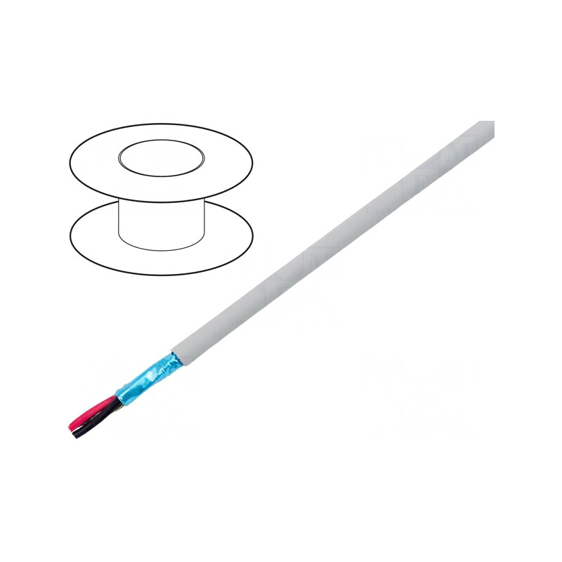 Cablu EcoCable Mini 2x24AWG Gri Închis | Electronic-mag.ro | Componente Electronice