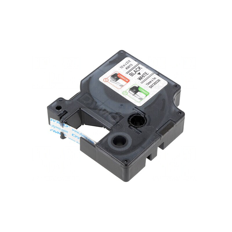 Bandă Albă 12mm x 7m cu Caracter Negru, Set 10 Bucăți | Electronic-mag.ro | Componente Electronice