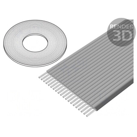 Cablu Bandă 1,27mm 20x26AWG Neecranat Gri | Electronic-mag.ro | Componente Electronice