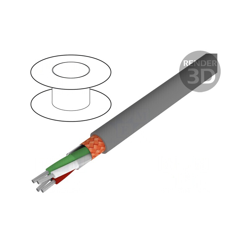 Cablu Alpha Essential C&C 4x22AWG PVC Gri Închis 30,5m | Electronic-mag.ro | Componente Electronice