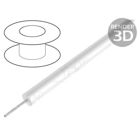 Cablu HookUp Wire Silicon Alb 30,5m 25kV | Electronic-mag.ro | Componente Electronice