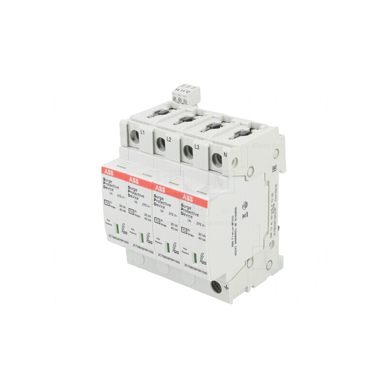 Limitator de Supratensiuni Tip 2 40kA 4 Poli pentru Șină DIN | Electronic-mag.ro | Componente Electronice