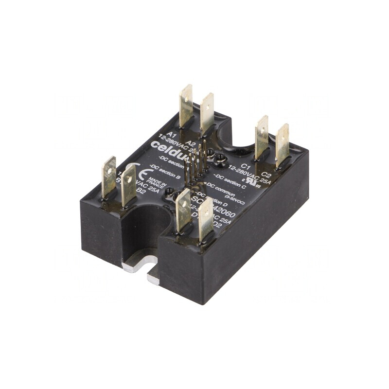Releu Semiconductor 25A 4 Canale 24-280VAC | Electronic-mag.ro | Componente Electronice