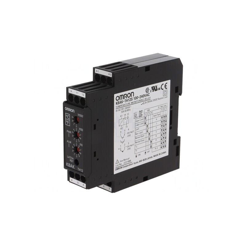 Releu Monitorizare Temperatură SPDT 100-240VAC K8AK-TH12S | Electronic-mag.ro | Componente Electronice