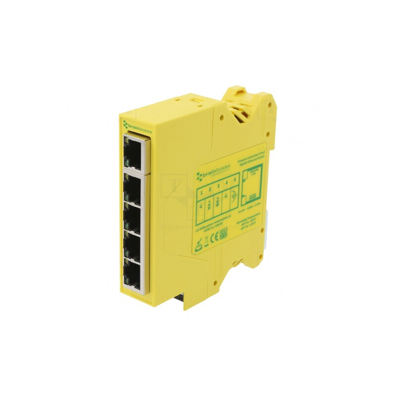 Switch Ethernet neadministrabil 5 porturi RJ45 5-30VDC | Electronic-mag.ro | Componente Electronice