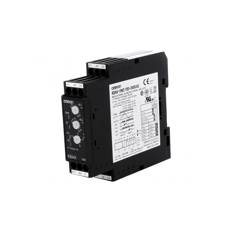 Releu Monitorizare Tensiune 100-240VAC SPDT IP20 | Electronic-mag.ro | Componente Electronice