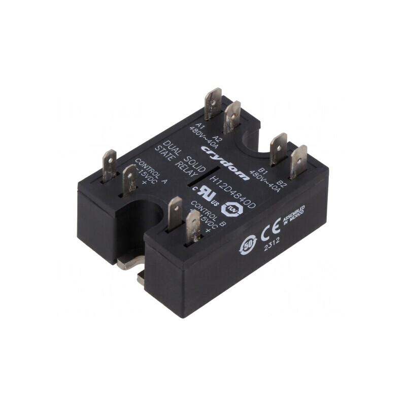 Releu Semiconductor Dublu 40A 48-530VAC | Electronic-mag.ro | Componente Electronice