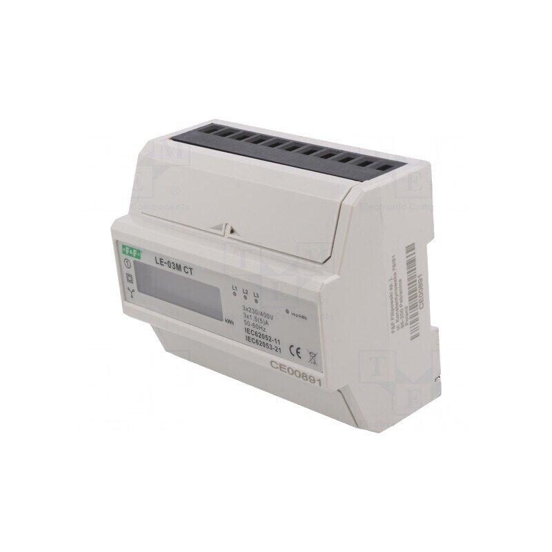 Contor Digital 3-Fazat pentru Șină DIN LCD LE-03M-CT | Electronic-mag.ro | Componente Electronice