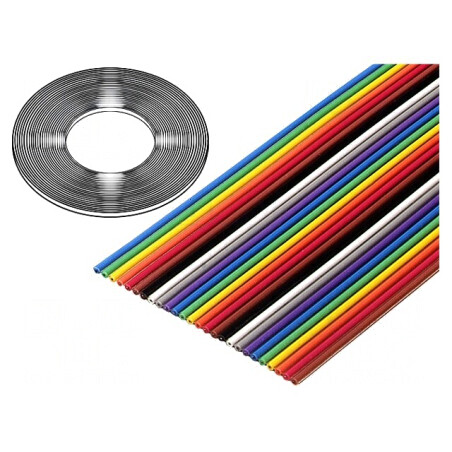 Cablu Bandă 1,27mm Cu 34x28AWG PVC 100FT | Electronic-mag.ro | Componente Electronice