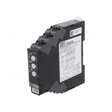 Releu Monitorizare Tensiune 24VAC 24VDC SPDT K8DT-VW3CD | Electronic-mag.ro | Componente Electronice