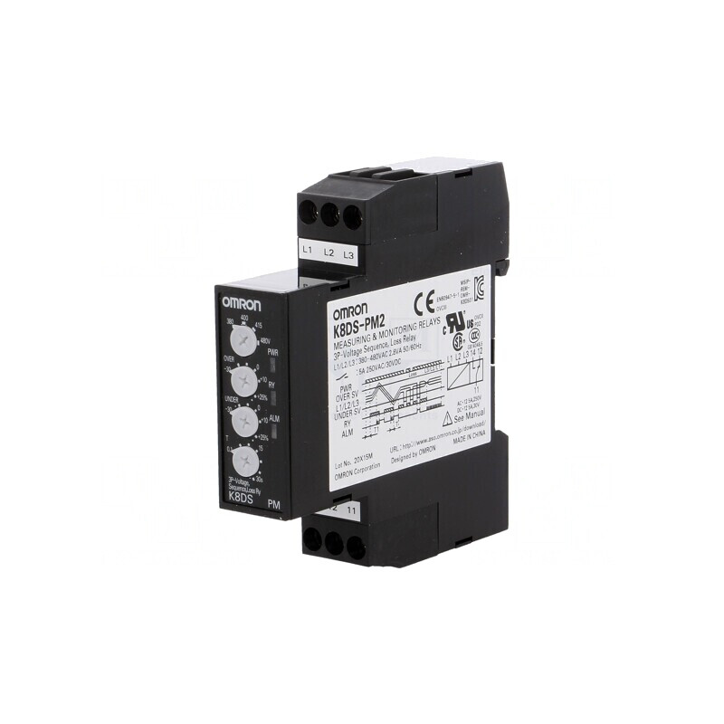 Releu Monitorizare Tensiune DIN SPDT K8DS-PZ2 | Electronic-mag.ro | Componente Electronice